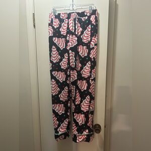 Holiday Black and Red Christmas Tree Pajama Pants